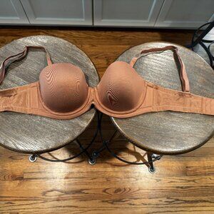 NWOT Wacoal Women's Red Carpet Strapless Underwire Bra 854119 Brown Sz 36D
